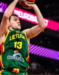 欧冠决赛投注-官方：立陶宛男篮主力后卫乔库巴蒂斯伤停6个月，欧锦赛报销